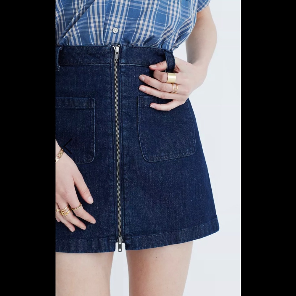 Madewell Denim Zip Mini Skirt